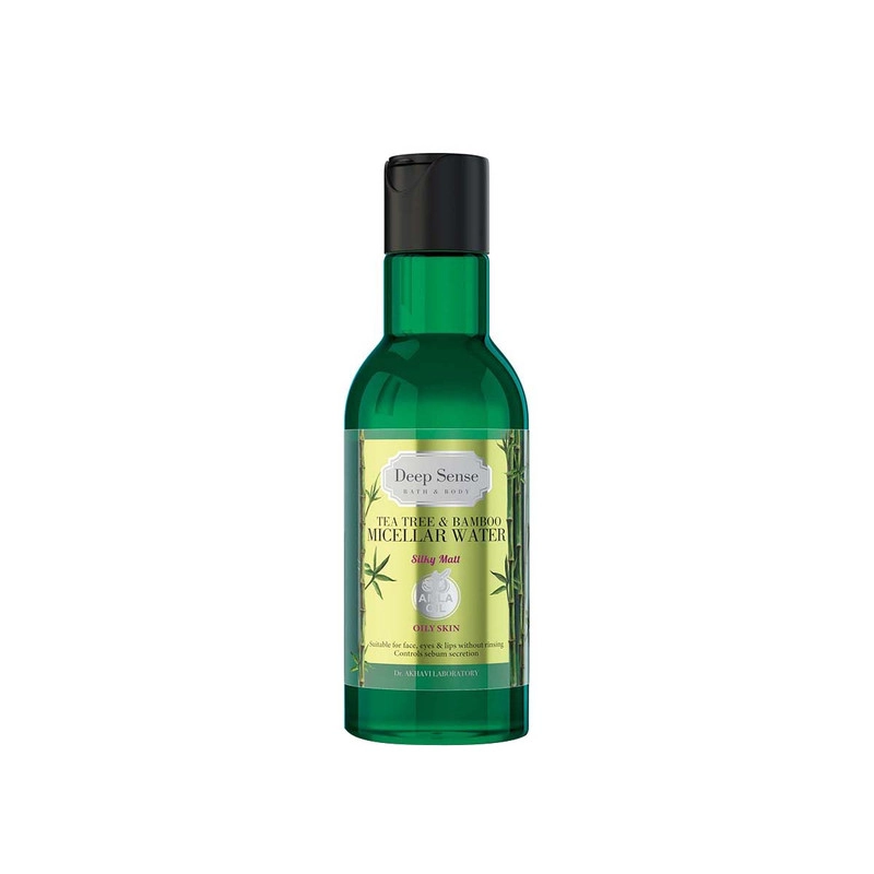 محلول پاککننده آرایش صورت دیپ سنس مدل tea tree & bamboo حجم 160 میلیلیتر