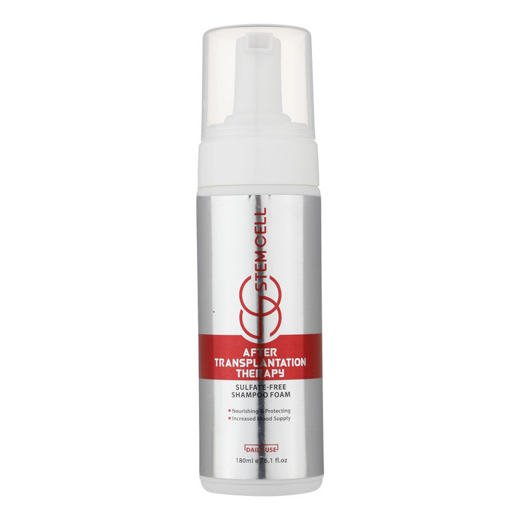 شامپو فوم پس از کاشت مو استم سل مدل Sulfate Free حجم 180 میلی لیتر
