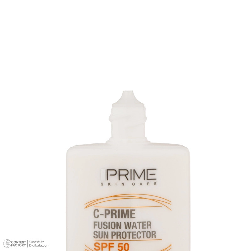 لوسیون ضدآفتاب بی‌رنگ پرایم SPF50 مدل Fusion Water، مناسب پوست‌های چرب، حجم 30 میلی‌لیتر