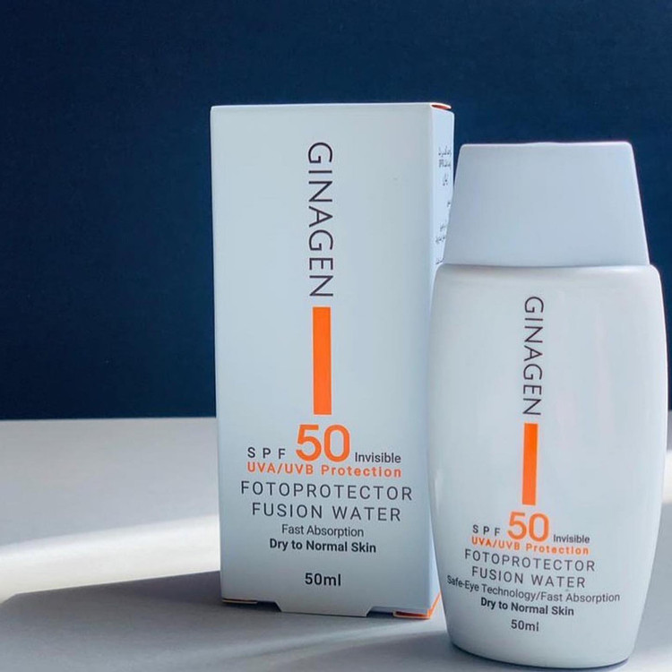 کرم ضدآفتاب بیرنگ ژیناژن مدل SPF50، مناسب پوستهای معمولی و خشک، حجم 50 میلیلیتر