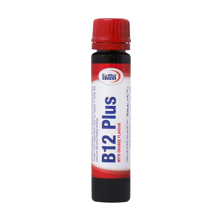 ویال خوراکی ویتامین B12 پلاس یوروویتال بسته 6 عددی