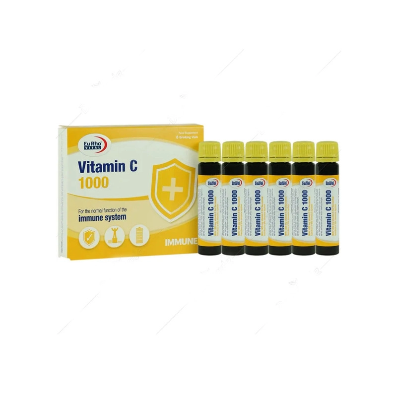 ویال خوراکی ویتامین ث 1000 یورویتال بسته 6 عددی