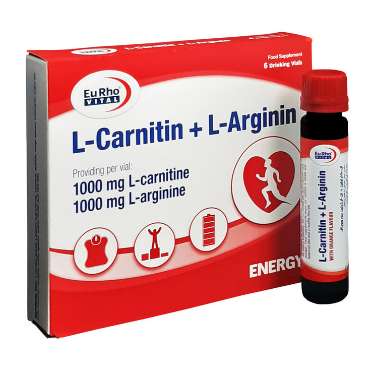 ویال ال کارنیتین و ال آرژنین یورویتال بسته 6 عددی