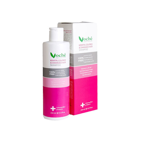 شامپو بدون سولفات مو وچه مدل مو های کراتین شده حجم 250 میلیلیتر