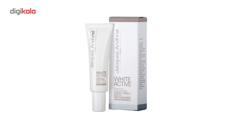 کرم ضد لک و روشن کننده ژاک آندرل پاریس مدل WHITE ACTIVE حجم 30 میلی لیتر