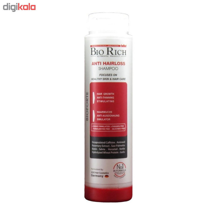 شامپو مو بایوریچ مدل ANTI HAIR LOSS حجم 250 میلی لیتر مجموعه 2 عددی