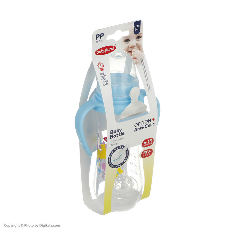 شیشه شیر بیبی لند کد 248 ظرفیت 240 میلی لیتر