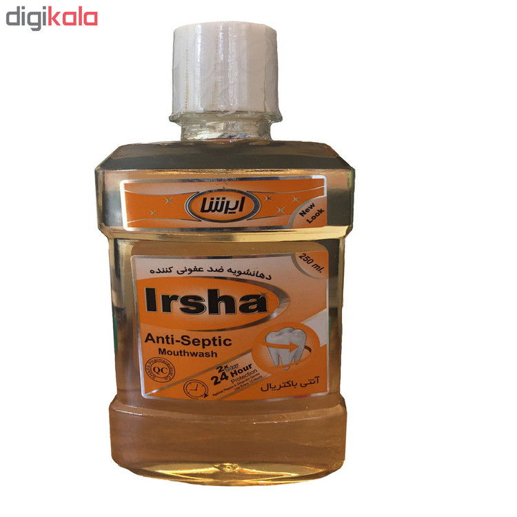دهان شویه ایرشا مدل anti-septic حجم 250 میلی لیتر