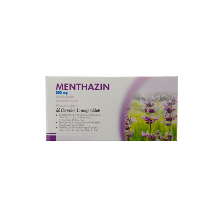 قرص جویدنی منتازین- 500 میلی گرم بسته 60 عددی