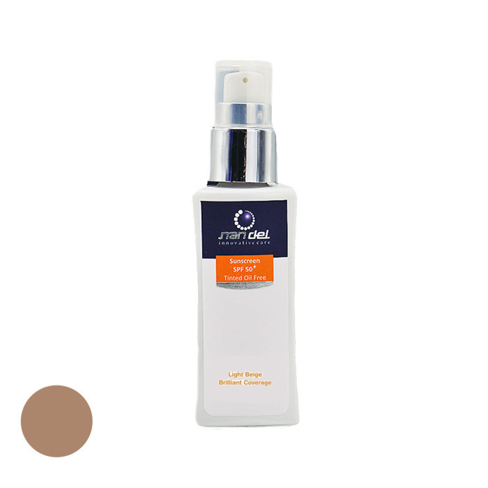 کرم ضد آفتاب رنگی ناندل SPF 50 مدل 01 مناسب انواع پوست حجم 50 میلیلیتر