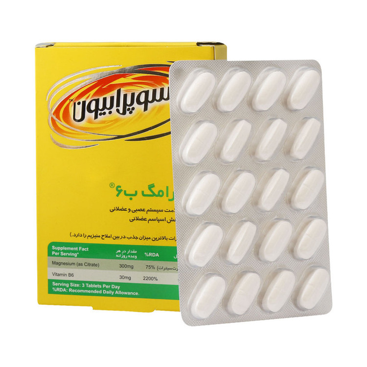 قرص سوپرابیون سیترا مگ ب6 بسته 60 عددی