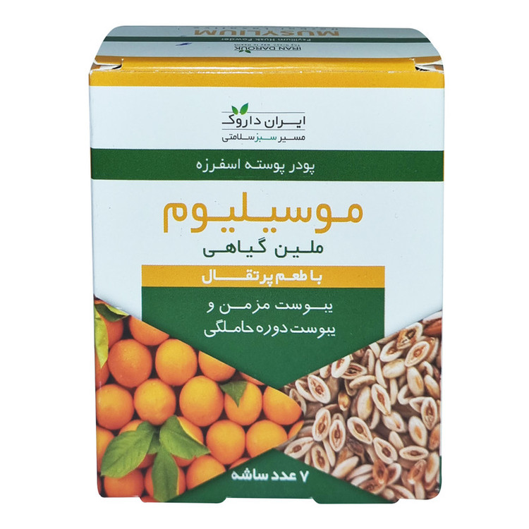 ساشه موسیلیوم ایران داروک با طعم پرتقال بسته 7 عددی