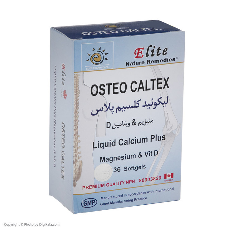 کپسول استئو کلتکس لیکوئید کلسیم پلاس الیت بسته 36 عددی