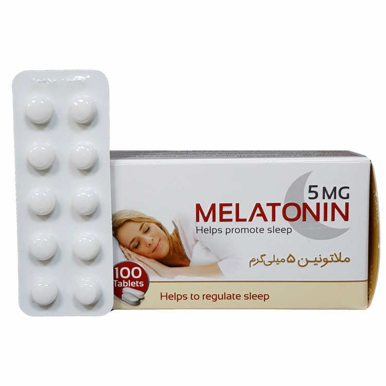 قرص ملاتونین 5 میلی گرم اکسیر آفرین آریا بسته 100 عددی
