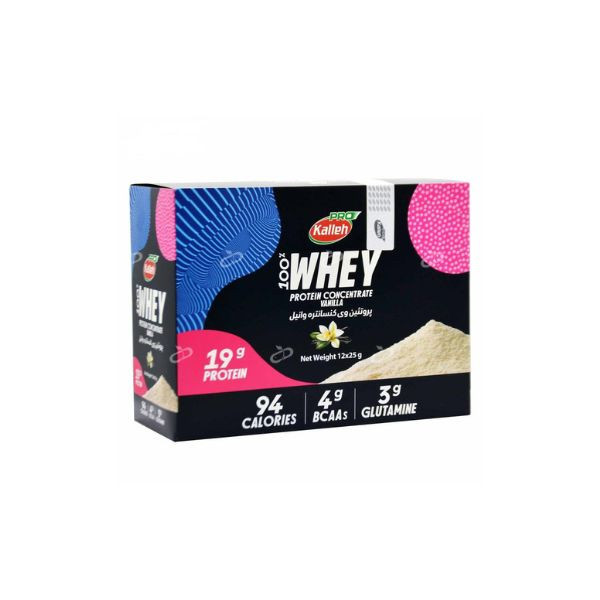 پروتئین وی وانیلی کاله پرو - 25 گرم بسته 12 عددی