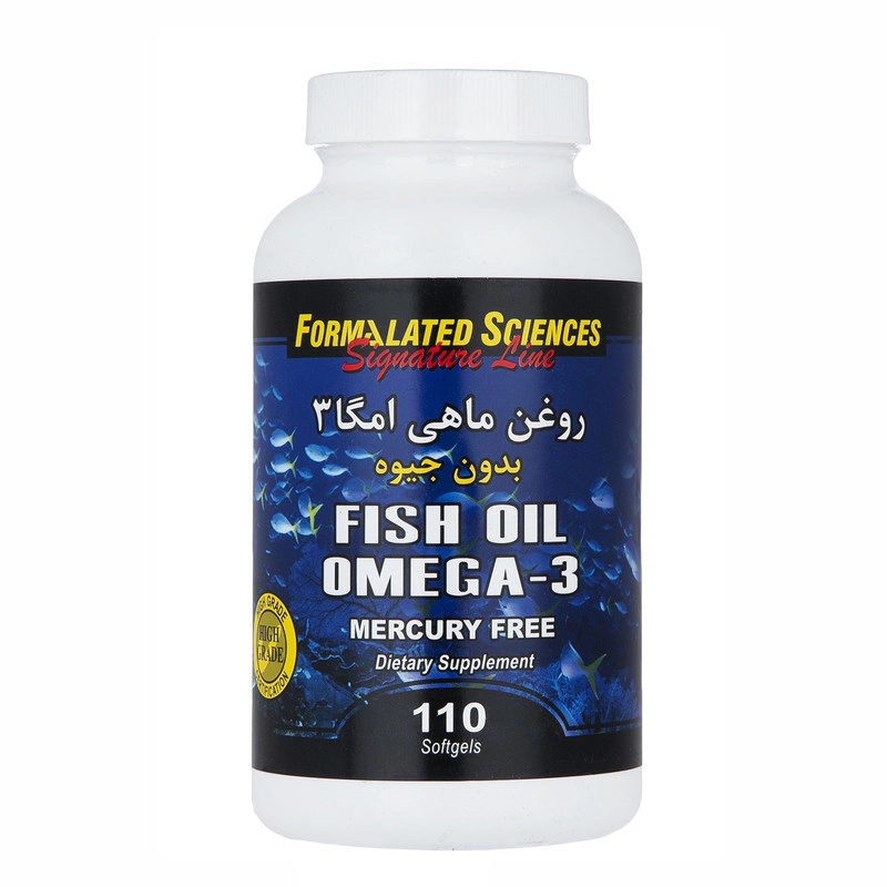 کپسول روغن ماهی امگا 3 فاقد جیوه فرمولیتد ساینسز بسته 110 عددی