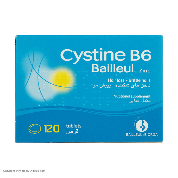 قرص سیستین ب 6 زینک نیل فارمد بسته 120 عددی