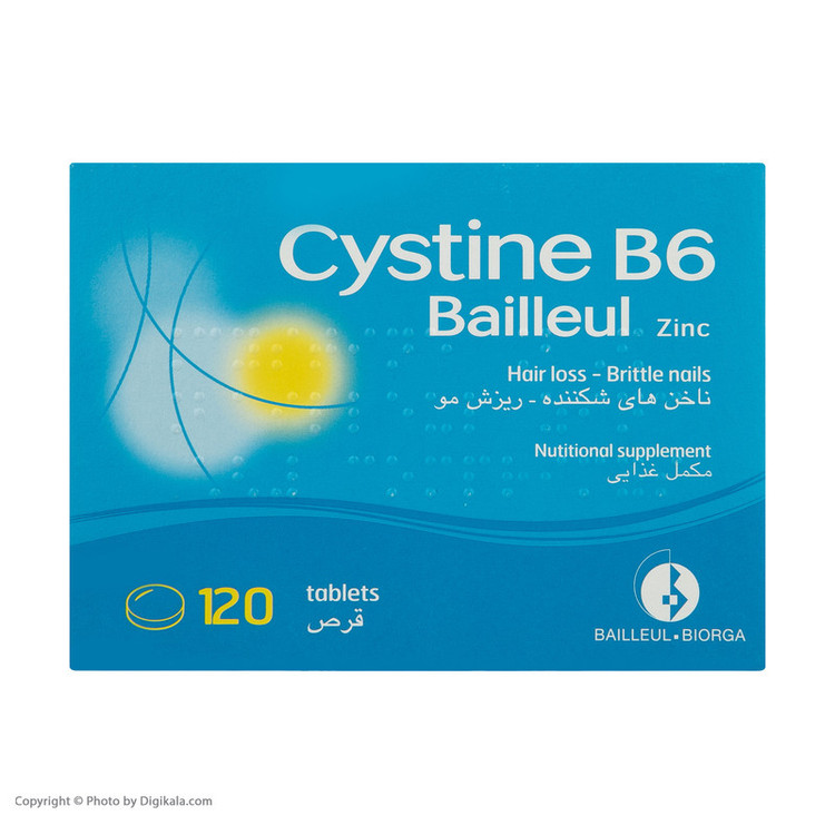 قرص سیستین ب 6 زینک نیل فارمد بسته 120 عددی