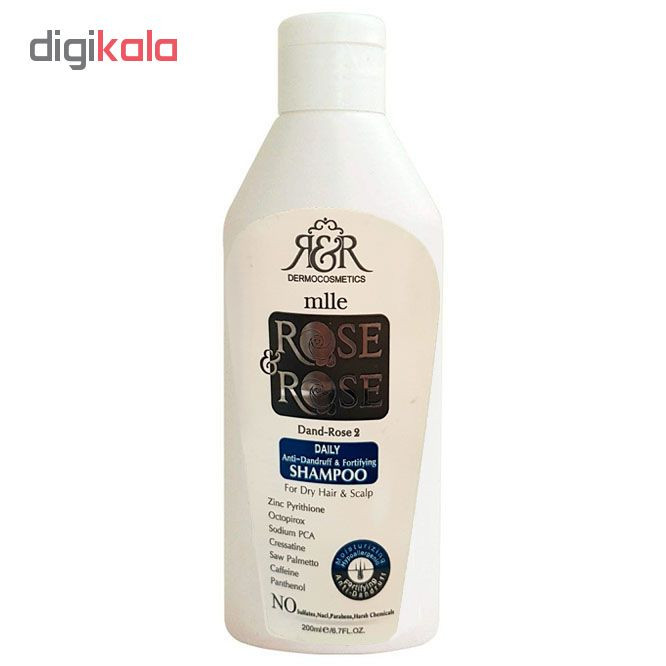 شامپو مو رز اند رز مدل ANTI-DANDRUFF & FORTIFYING کد 2 حجم 200 میلی لیتر