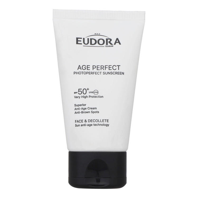 کرم ضد آفتاب بدون رنگ ادورامکس SPF 50 مدل Age Perfect مناسب انواع پوست حجم 40 میلیلیتر