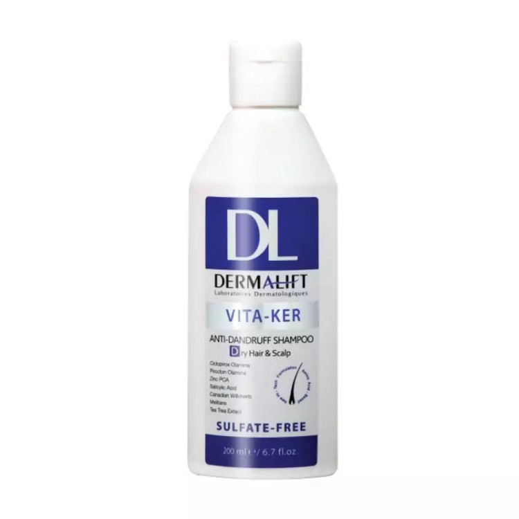 شامپو ضد شوره موهای خشک ویتاکر برند درمالیفت - 200ml