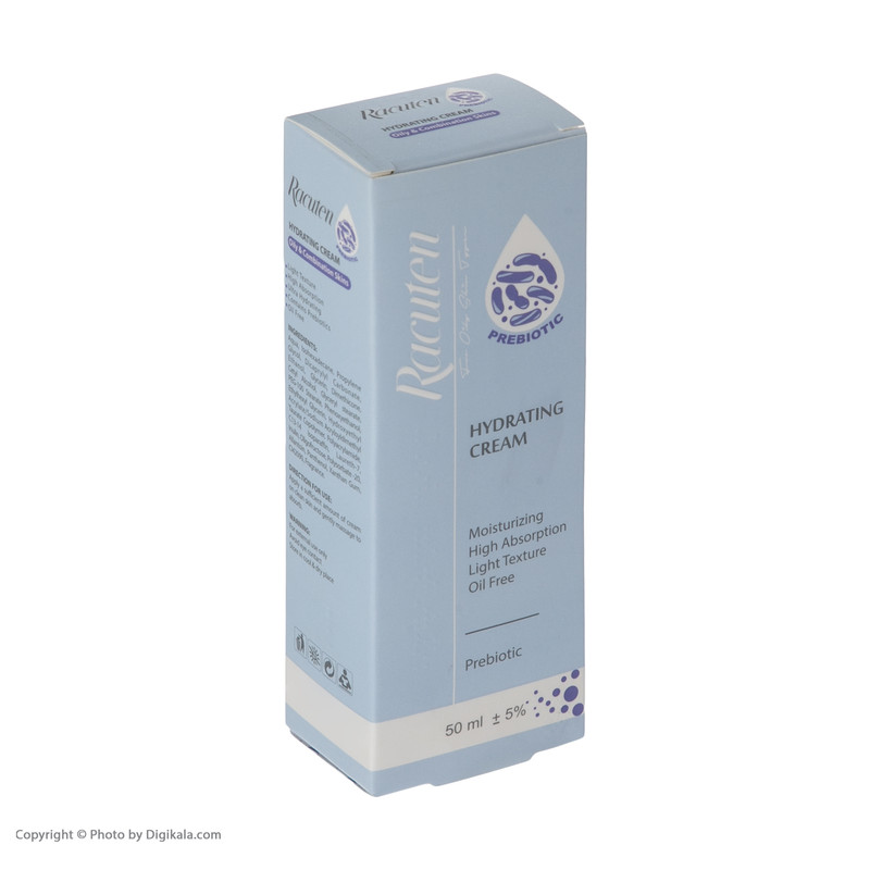 کرم آبرسان راکوتن اصل مدل Prebiotic مناسب پوست چرب و مختلط حجم 50 میلیلیتر