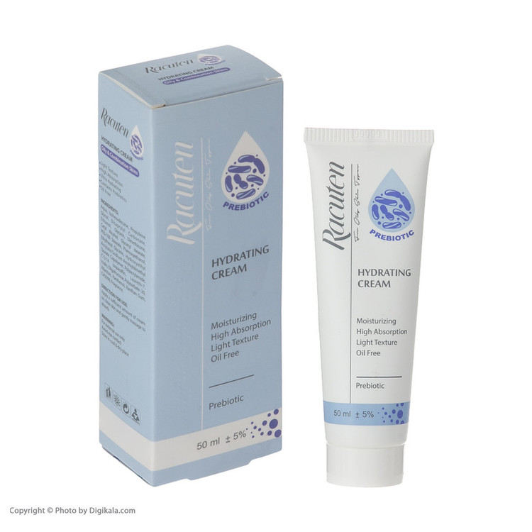 کرم آبرسان راکوتن اصل مدل Prebiotic مناسب پوست چرب و مختلط حجم 50 میلیلیتر
