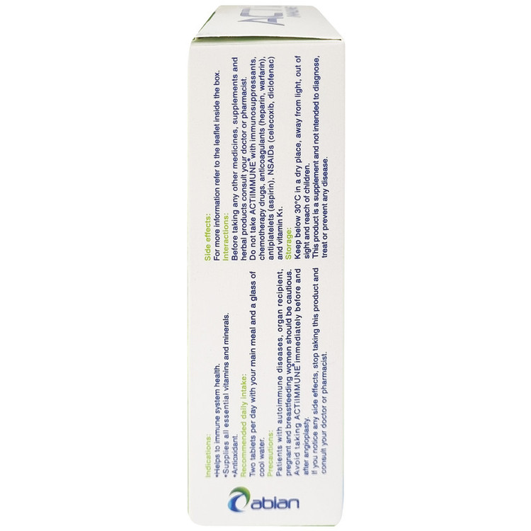 قرص اکتی ایمیون ابیان دارو بسته 60 عددی