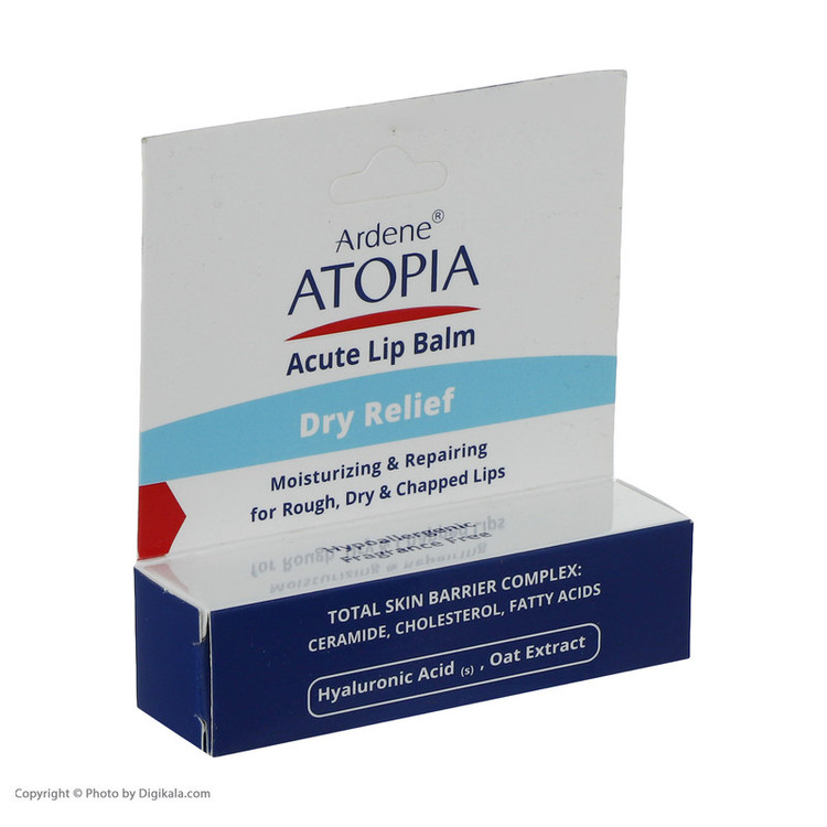 بالم مرطوب کننده و ترمیم کننده لب آردن آتوپیا مدل Dry Relief وزن 4.5 گرم