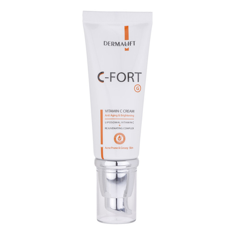 کرم ویتامین سی درمالیفت مدل C-FORT مناسب پوست جوشدار و چرب حجم 40 میلی لیتر