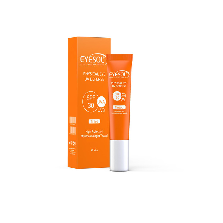کرم ضدآفتاب رنگی آیسول SPF30 مخصوص دور چشم، حجم 15 میلیلیتر