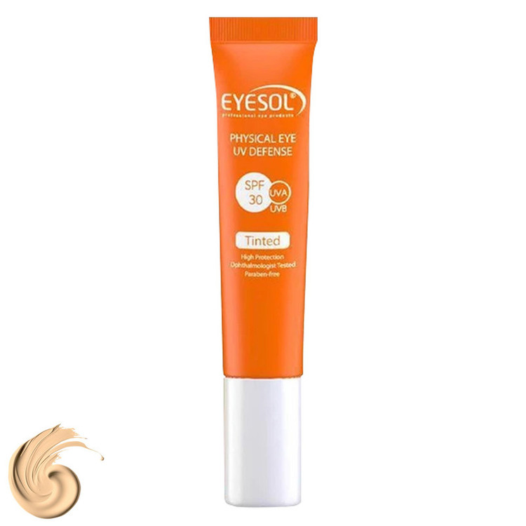 کرم ضدآفتاب رنگی آیسول SPF30 مخصوص دور چشم، حجم 15 میلیلیتر