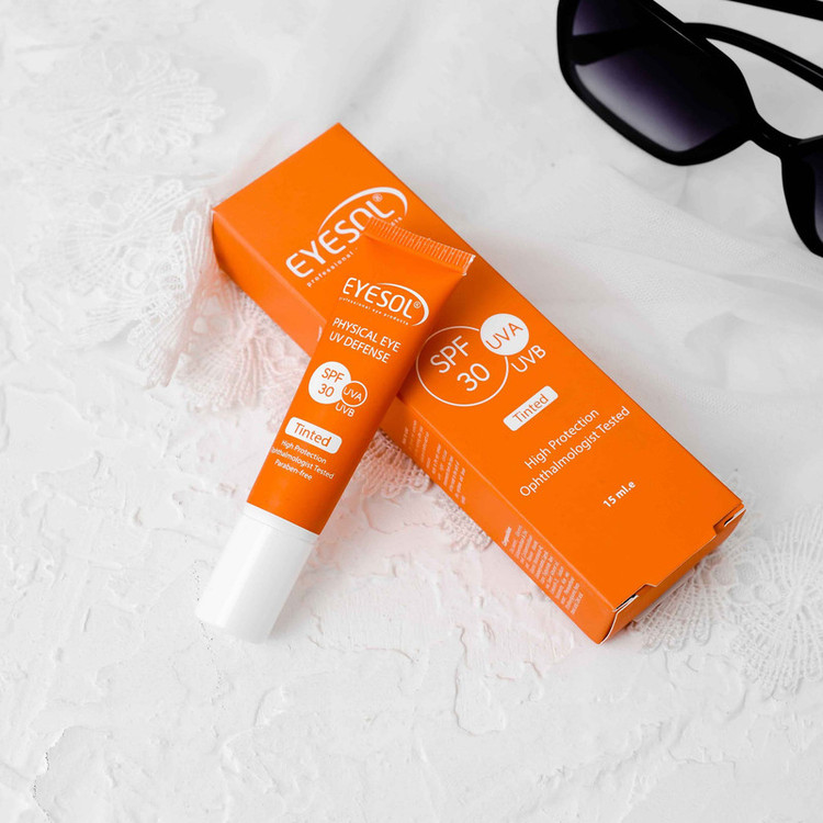 کرم ضدآفتاب رنگی آیسول SPF30 مخصوص دور چشم، حجم 15 میلیلیتر