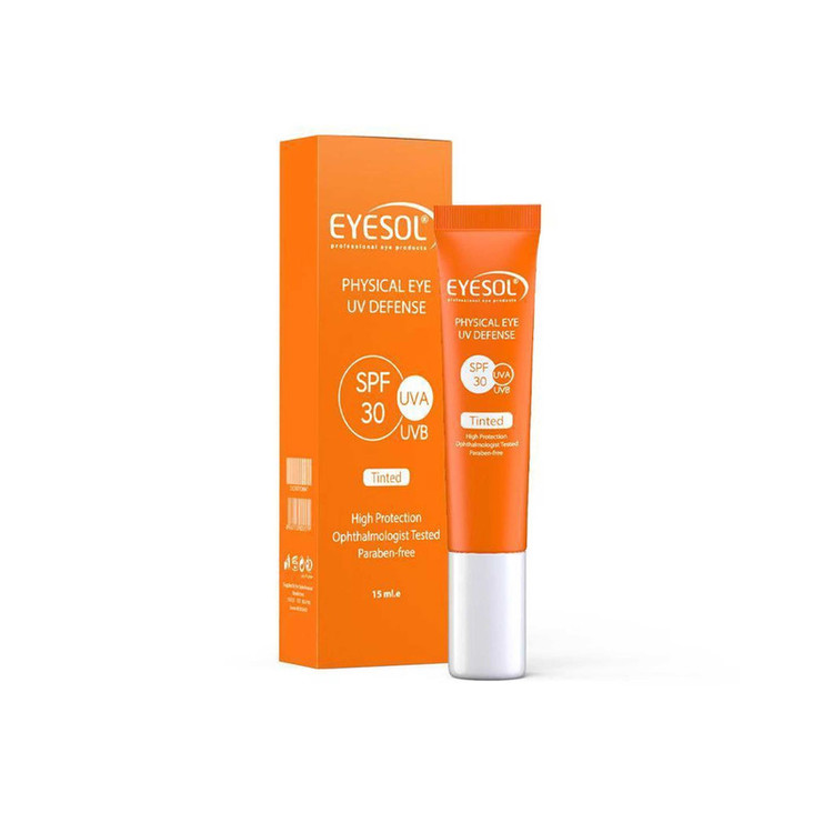 کرم ضدآفتاب رنگی آیسول SPF30 مخصوص دور چشم، حجم 15 میلیلیتر