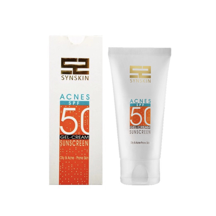 کرم ژل ضدآفتاب سایناسکین آکنس SPF50 مناسب پوستهای چرب و جوشدار و مستعد آکنه حجم 50 میلیلیتر