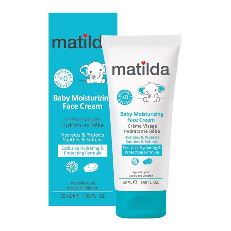 کرم مرطوب کننده صورت کودک ماتیلدا مدل Moisturizing حجم 50 میلی لیتر